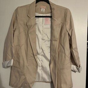 love...ady Women's Size M Tan Blazer - NWT